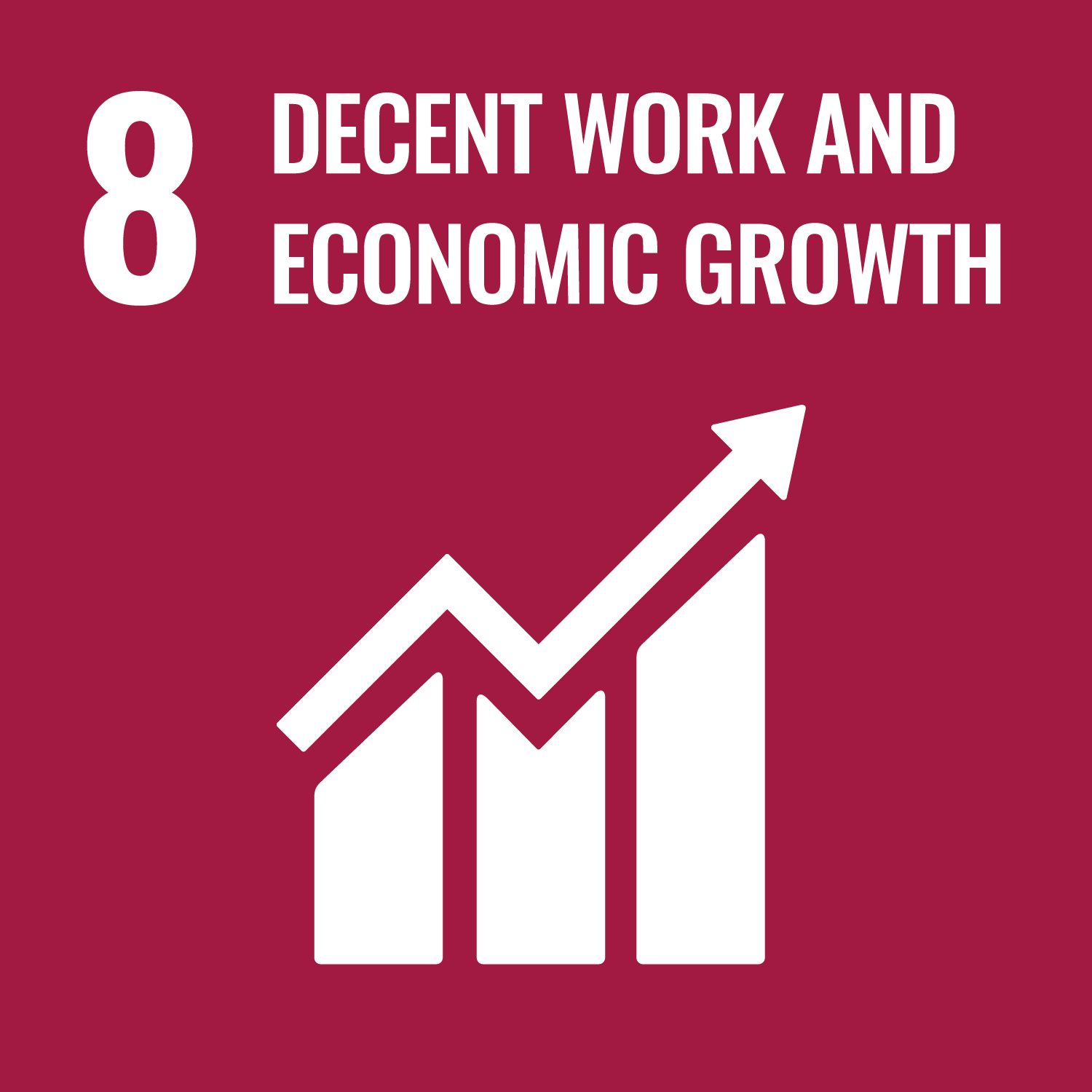 SDG 8 Decent work and Economic growth icon